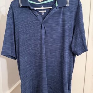 Adidas Men's Navy Space-Dye Polo Shirt Size Medium. Golf type Material. Navy.